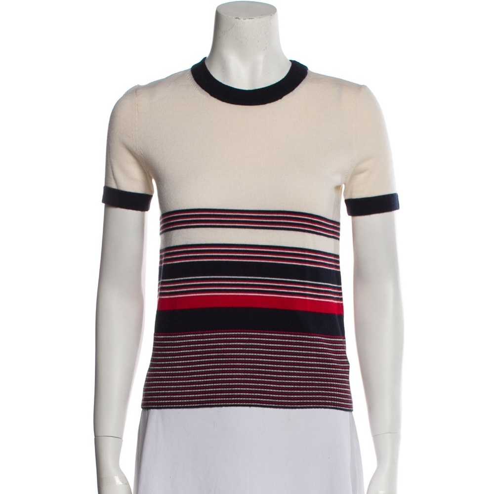 Rag & Bone Krista Striped Short Sleeve Sweater Top Retro Nautical Sailor Chic